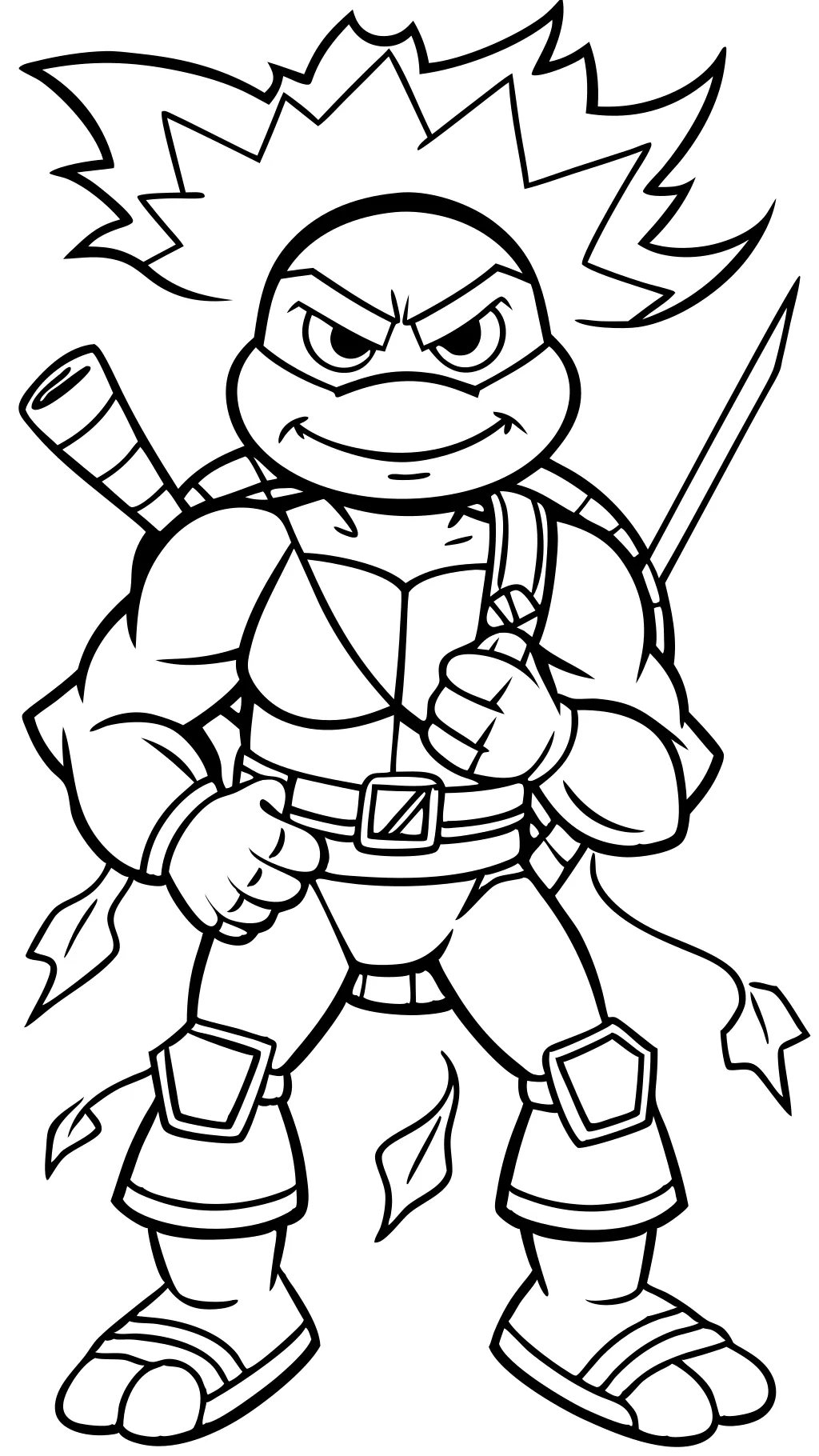 pages à colorier ninja tortues Raphael